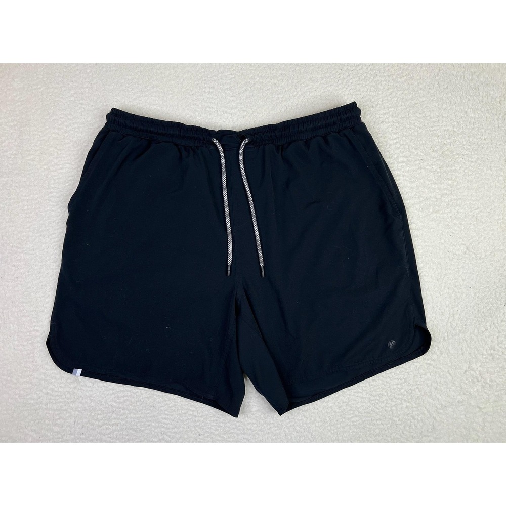 Rhoback Shorts Men's 2XL Black Drawstring Lined Golf 7" Inseam Performance